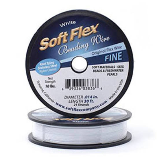 Fine (.014 inch) Softflex: White - 30 foot  (9m) spool