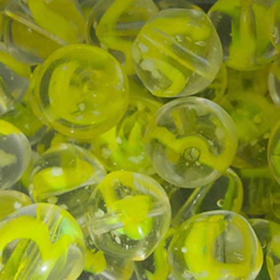 Chinese Soft Bicone Round, 12mm - Yellow/clear