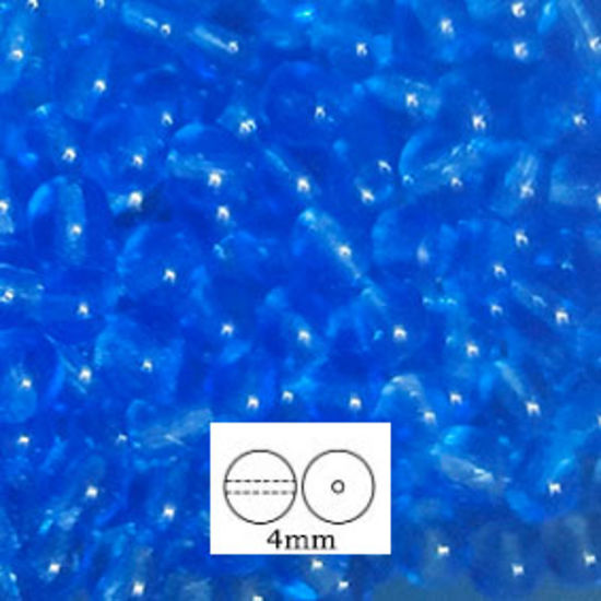 Glass Druk (Tiffany) Round Bead: 4mm - Sapphire