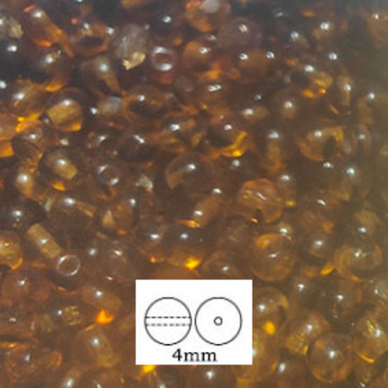 Glass Druk (Tiffany) Round Bead: 4mm - Tortie