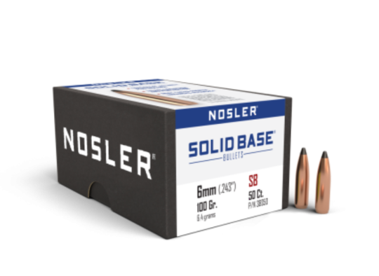 Nosler Solid Base 6mm 100gr SP x50
