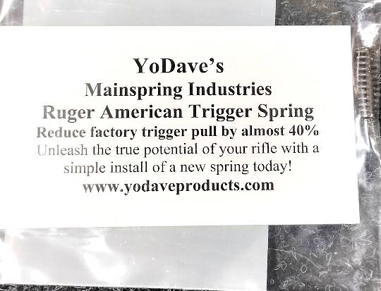 Yo Dave Ruger American Trigger Spring Kit