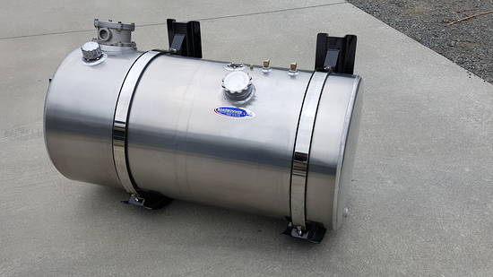 345L Round Combination Tank  (635O x 1240L) Filter, Dangerous Goods Spec