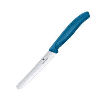 Tomato Knife, Blue Nylon Handle (11cm Serrated Blade)