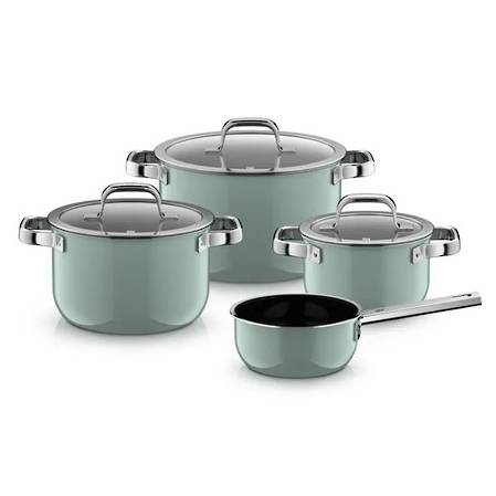 Fusiontec Mineral Eucalyptus Haze 4 Piece Cookware Set