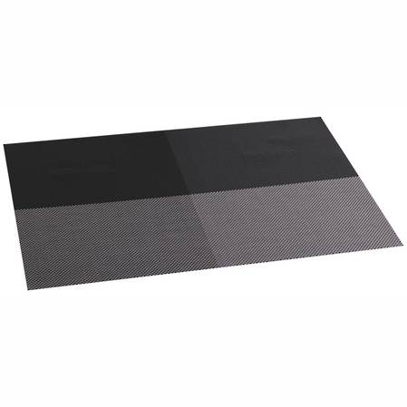 Linea Q Placemat Set 4 Black Block