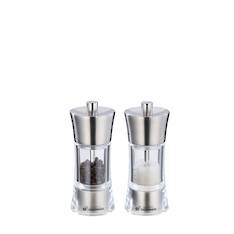 Aachen Pepper Acrylic and Stainless Grinder Set of 2