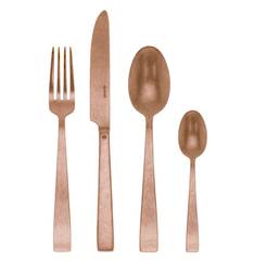 Flat PVD Vintage Copper 24 Piece Cutlery Set