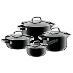 Fusiontec Black 4 Piece Cookware Set