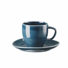 Junto Ocean Blue Tall Cup and Saucer