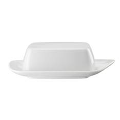 Junto White Covered Butter Dish