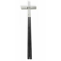 Kube Black & Matt Stainless Chopstick Pair with Stand