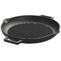 Lava Cast Iron Round 30cm Grill Pan Black
