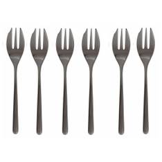Linear PVD Black Cake Fork Set 6