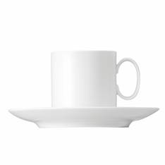 Medaillon White Cup & Saucer 5 Tall