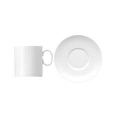 Medaillon White Espresso Cup & Saucer 2 Tall