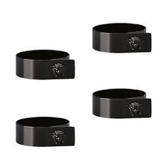 Medusa Napkin Ring Set Black