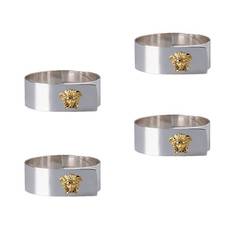 Medusa Napkin Ring Set Silver/Gold