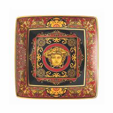 Medusa Red Square Dish Flat 12cm