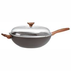 Rock'N'Rose Wok & Lid 32cm Black