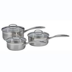 Swiss Diamond Premium Steel 3 piece Saucepan Set