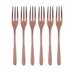 Taste Vintage Copper Pastry Fork Set 6