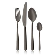 Boston 24 Piece Gunmetal Cutlery Set