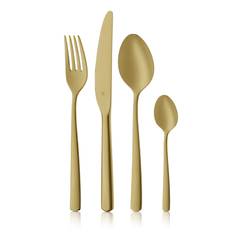 Boston 24 Piece Champagne Gold Cutlery Set