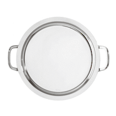 Elite Stainless Steel Round Tray with handles 35cm image 0