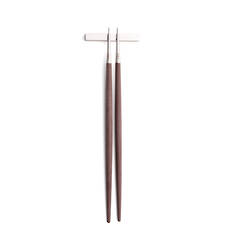 Goa Brown & Matt Stainless Chopstick Pair with Stand image 0