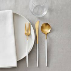 Goa White & Matt Gold 58 Piece Cutlery Set image 2