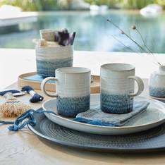Kiln Blue Ridged Mug image 1