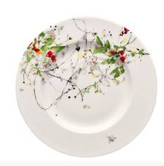 Fleurs Sauvages Rimmed B&B Plate image 0