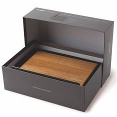 Black Edge Acacia Wood Magnetic Knife Block image 2