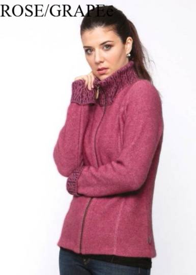 Koru Merino Possum Two Tone Zip Jacket