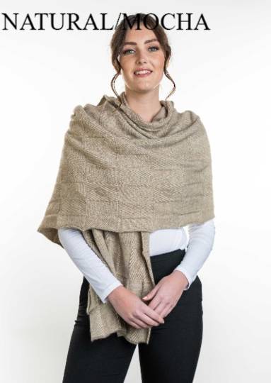 Koru Merino Possum Jacquard Wrap