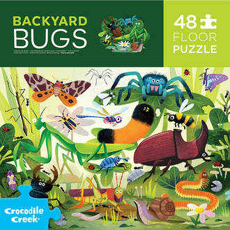 Croc Creek 48pc Puzzle - Backyard Bugs