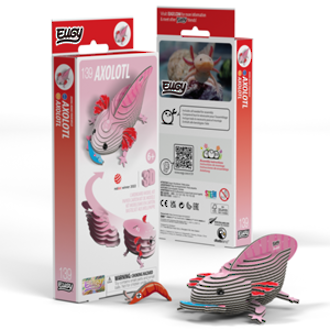 Eugy 3D Cardboard Model Kit Axolotl