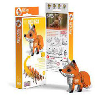 Eugy 3D Cardboard Model Kit Red Fox