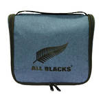 All Blacks hanging toiletries blue bag with black All Blacks logo