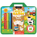 Kaleidoscope Lap Desk Colouring Set Farm